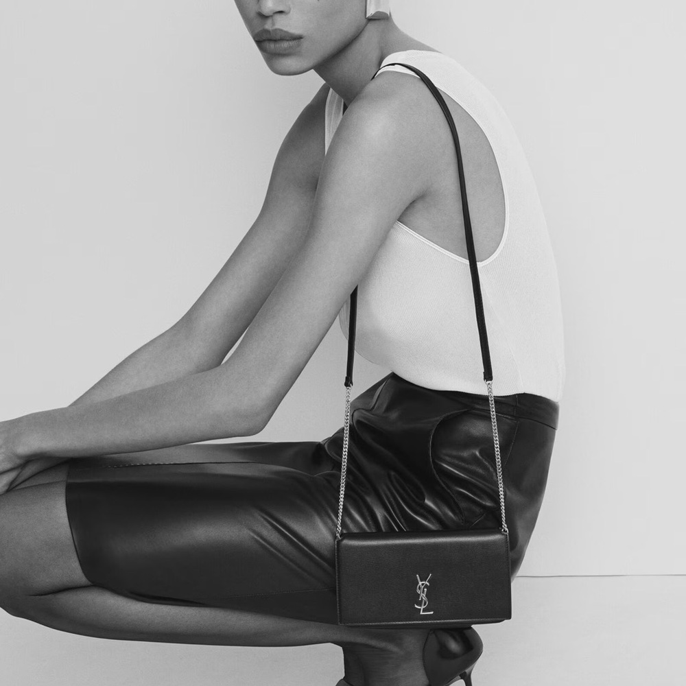Yves Saint Laurent Black Leather Crossbody Bag - Picture 5 of 9